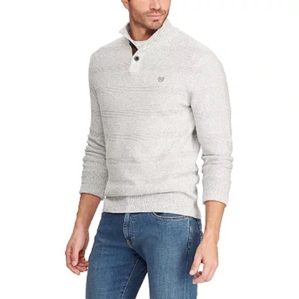 Men's Chaps Classic-Fit Button-Mock Sweater - Size XL